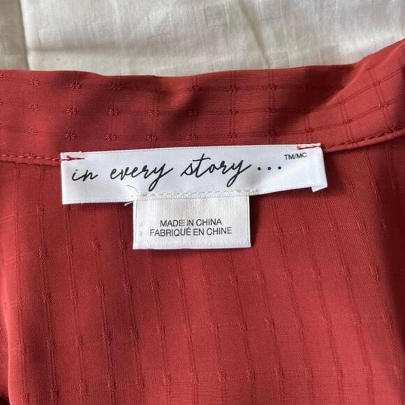 In Every Story V-neck Flowy Long Sleeve Blouse 2X - Picture 7 of 16